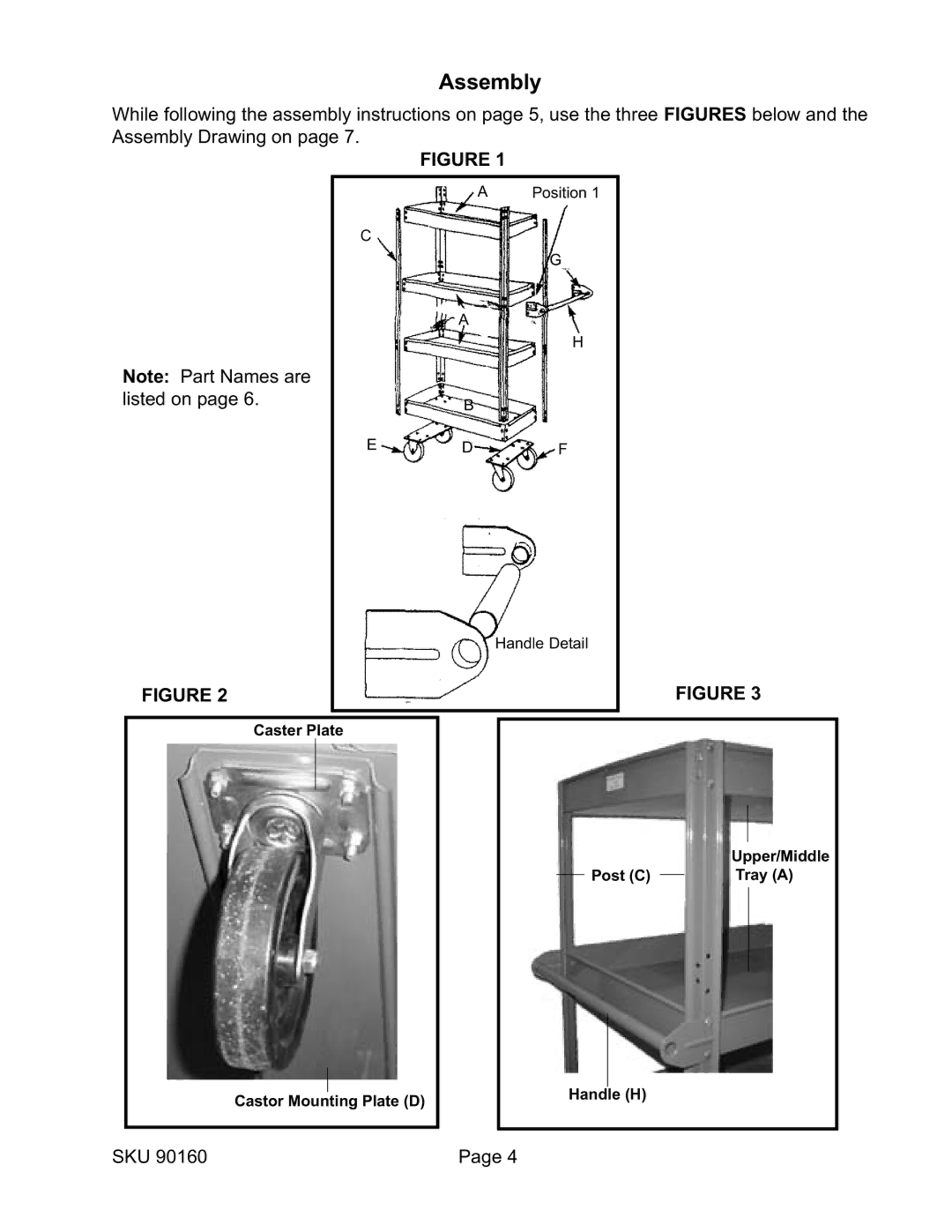 Harbor Freight Tools 90160 operating instructions Assembly 