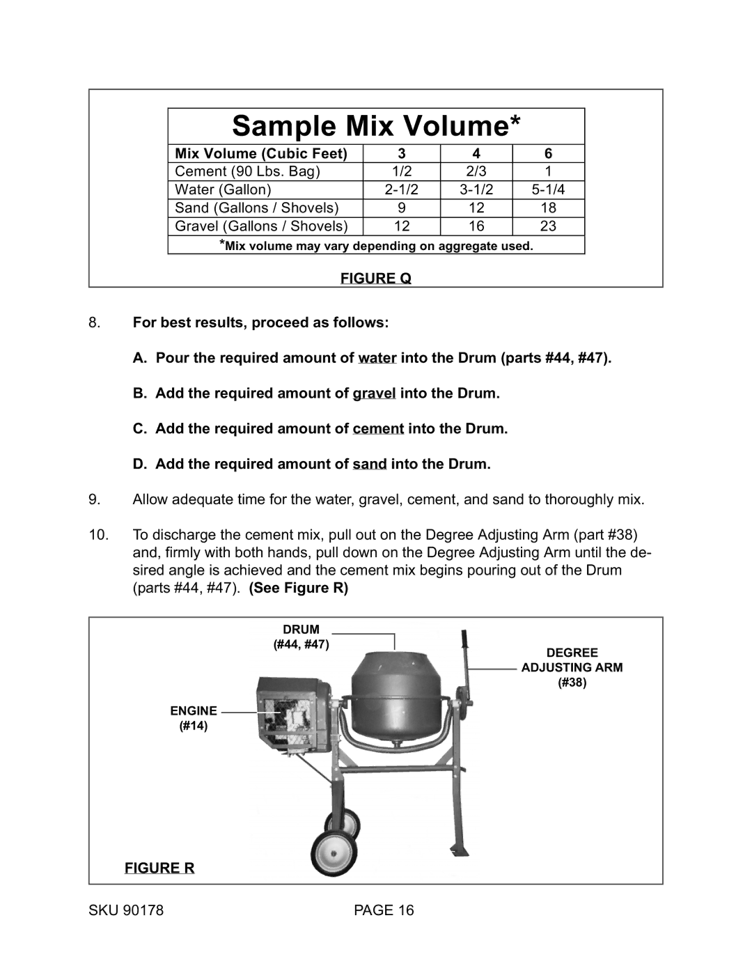 Harbor Freight Tools 90178 operating instructions Figure Q 