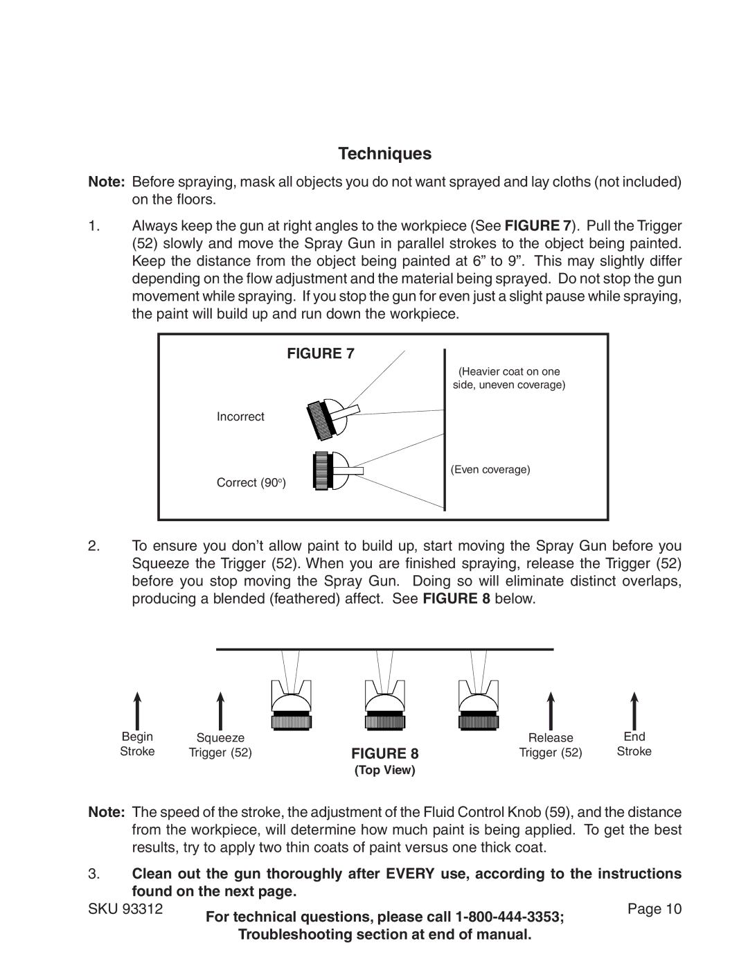 Harbor Freight Tools 91011 operating instructions Techniques 