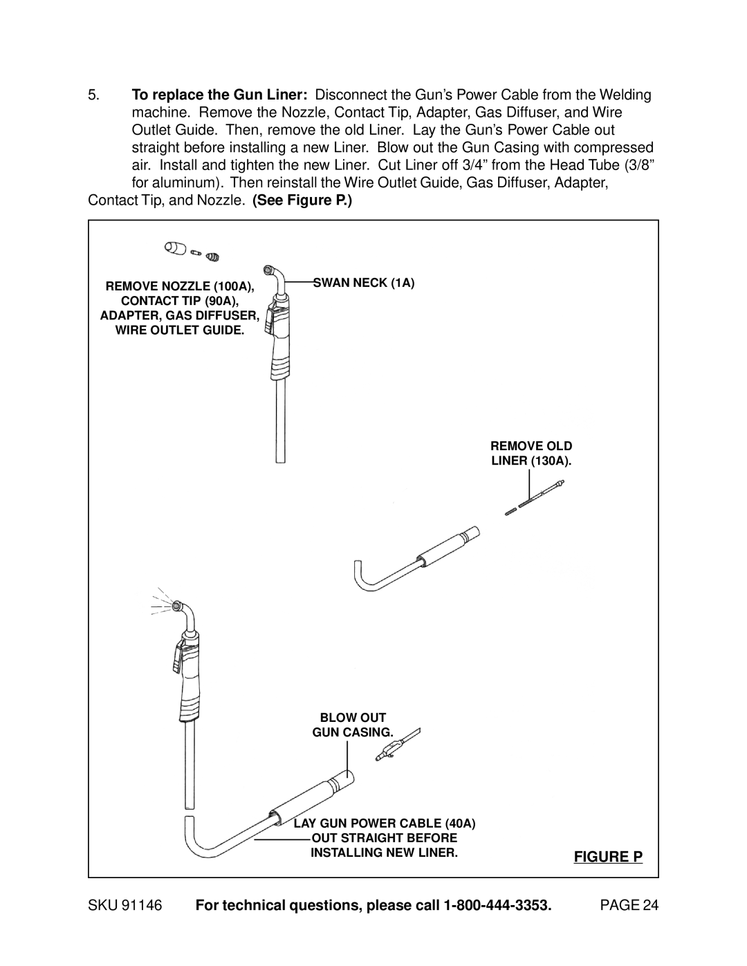 Harbor Freight Tools 91146 operating instructions Figure P 