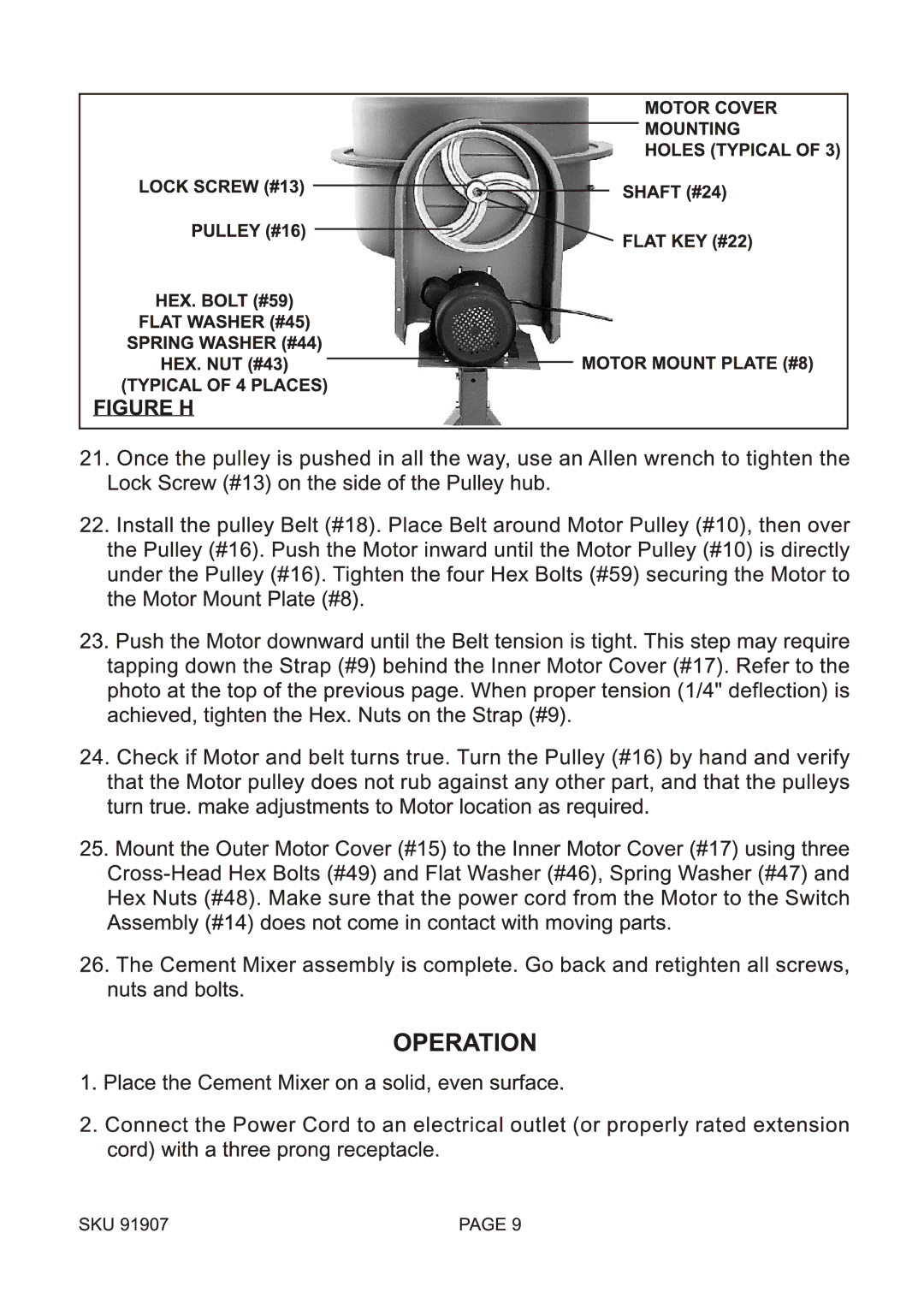 Harbor Freight Tools 91907 manual 