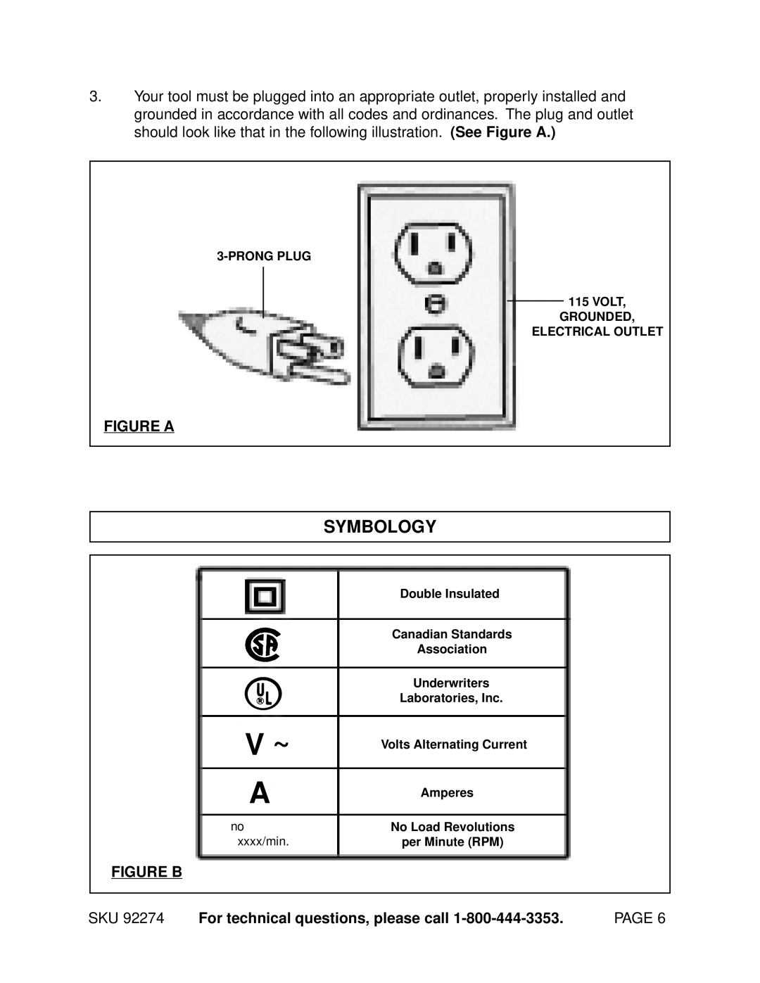 Harbor Freight Tools 92274 manual Symbology, Figure a 