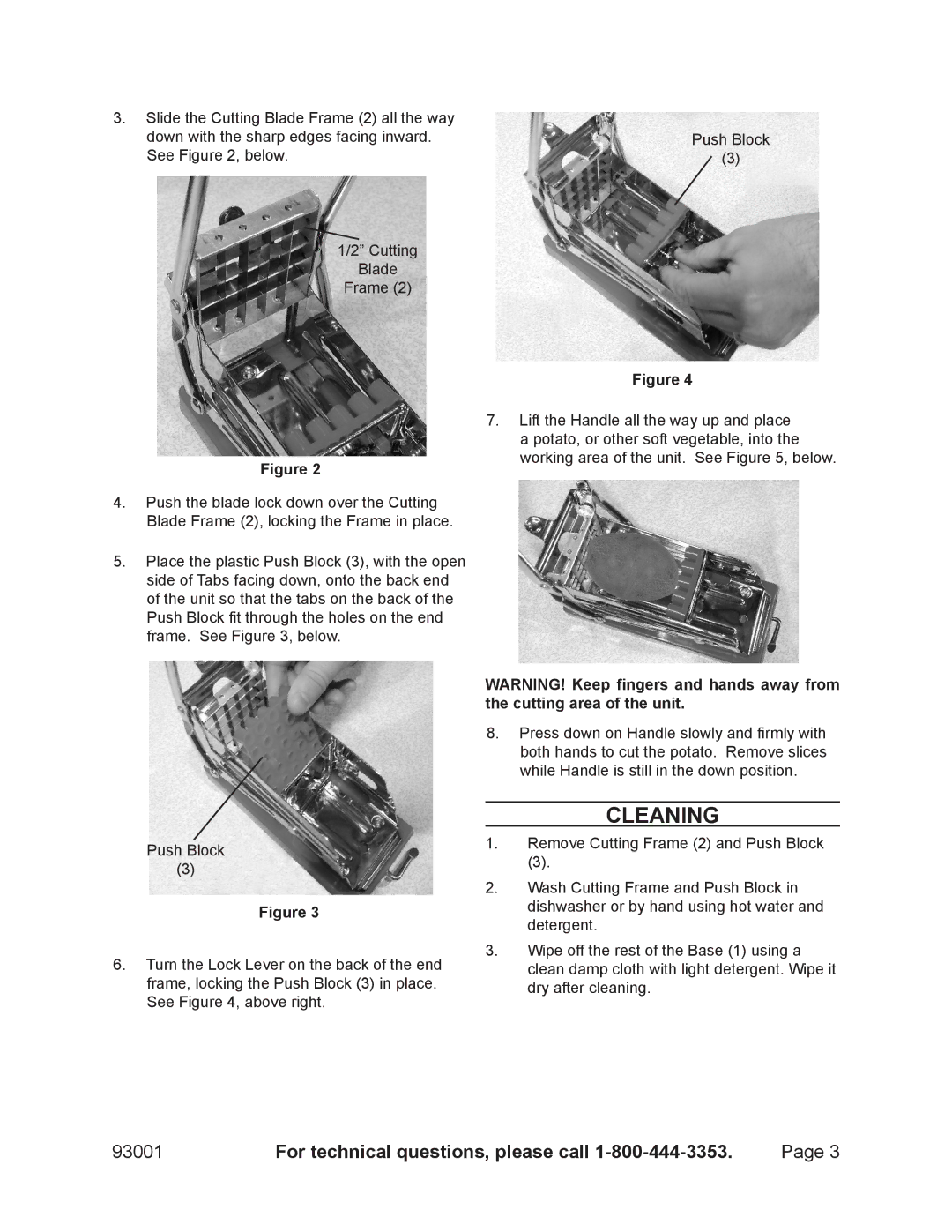 Harbor Freight Tools 93001 specifications Cleaning 