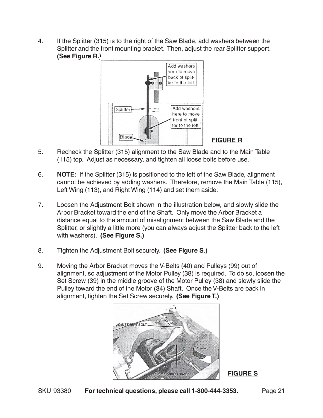 Harbor Freight Tools 93380 operating instructions See Figure R 