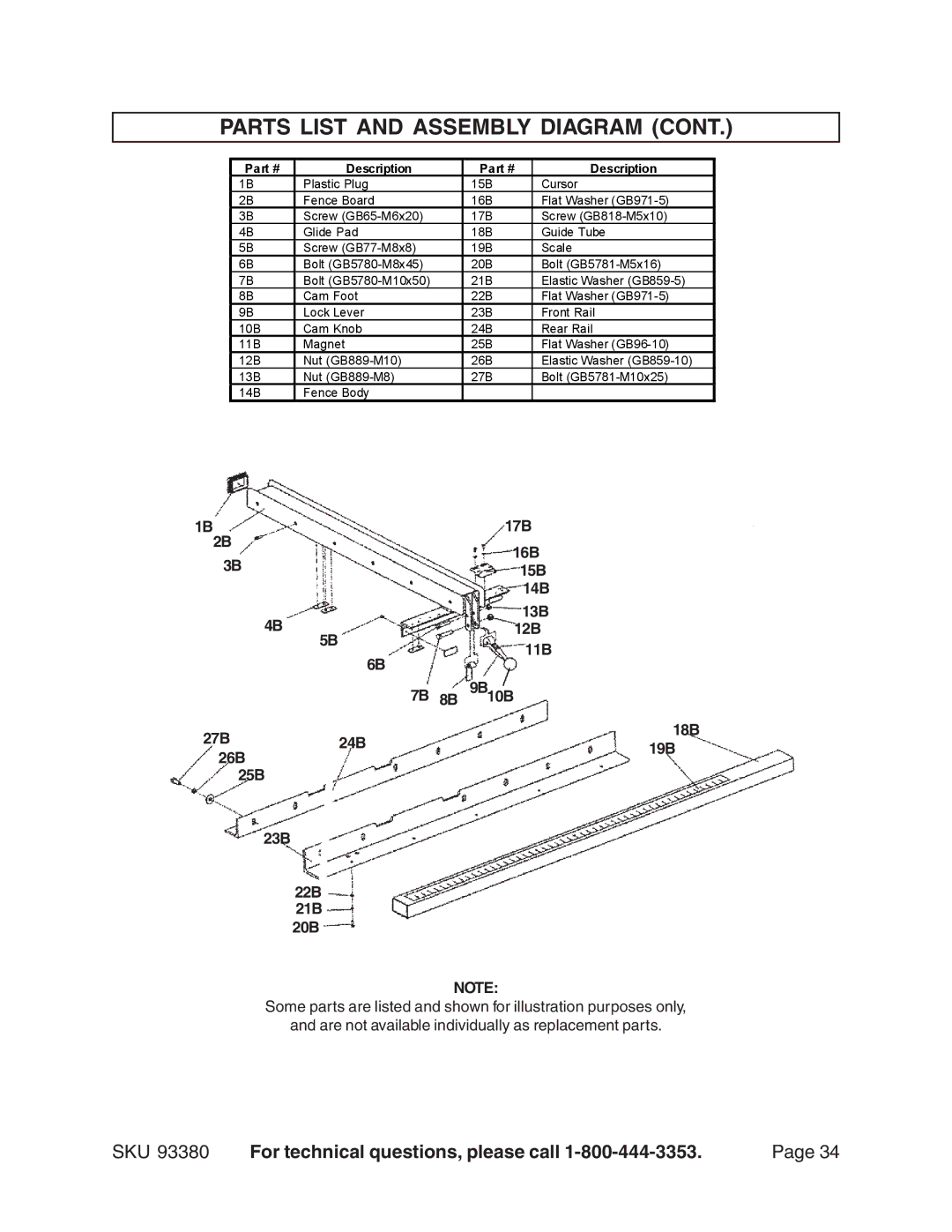 Harbor Freight Tools 93380 operating instructions 17B 