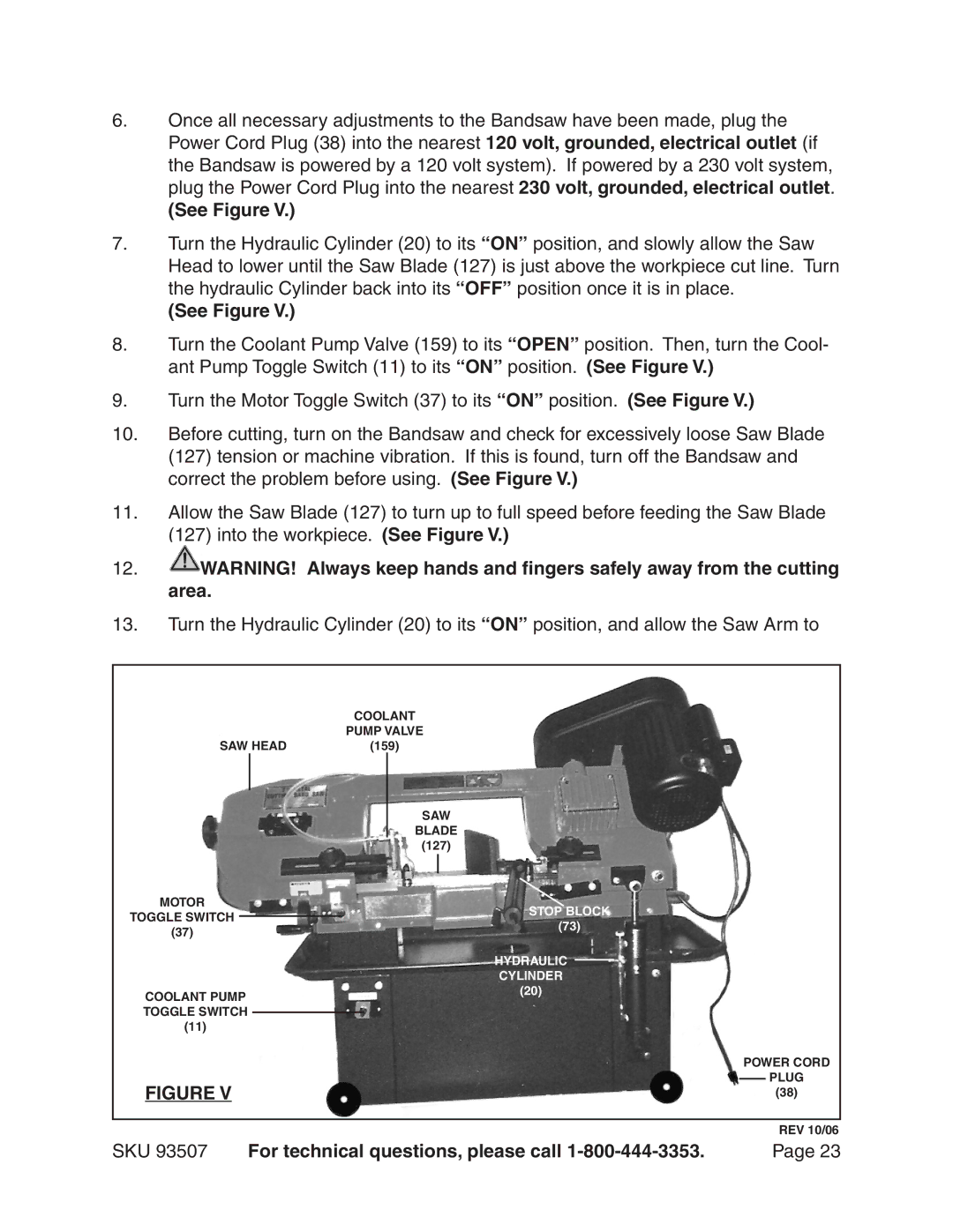 Harbor Freight Tools 93507 operating instructions See Figure 