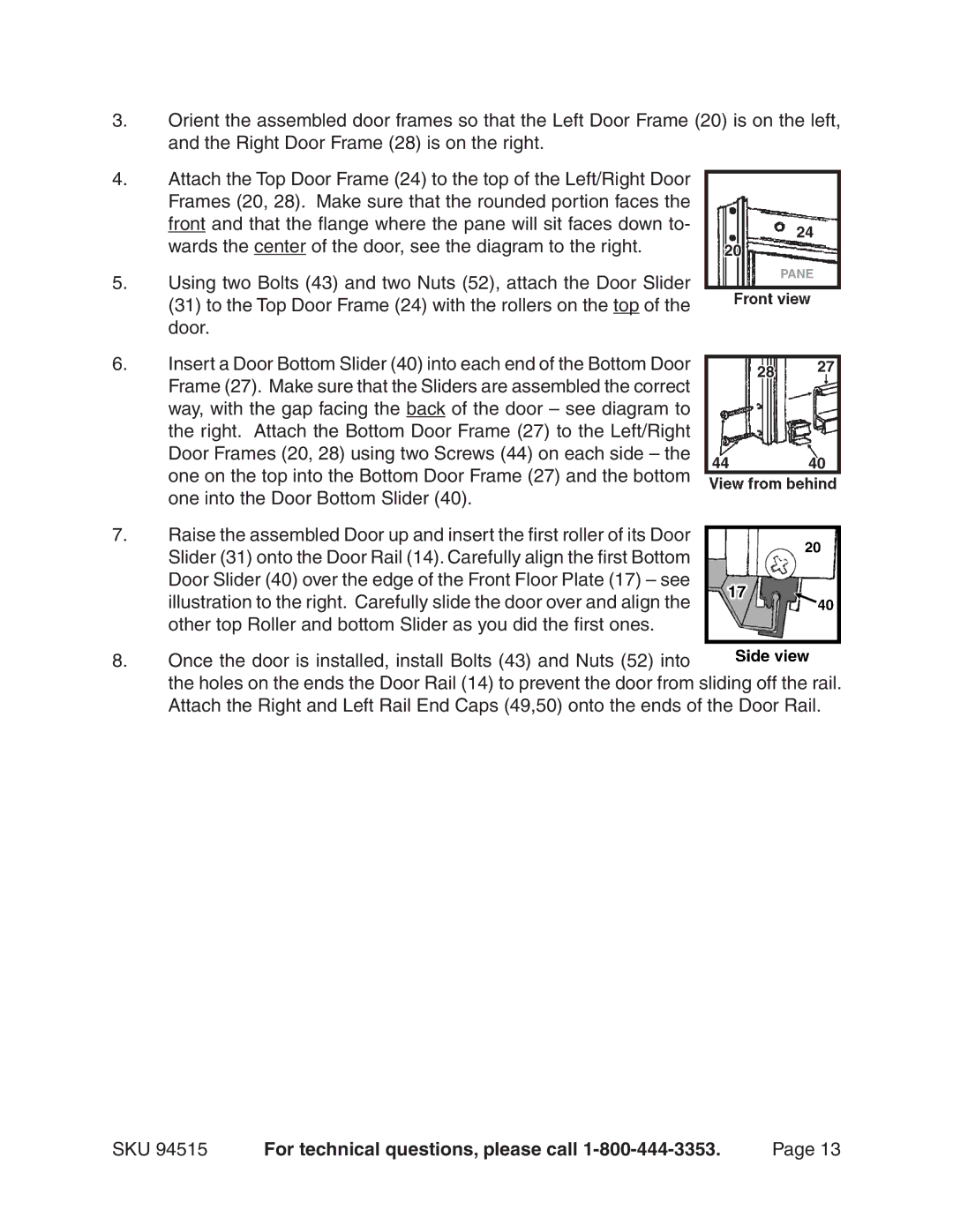 Harbor Freight Tools 94515 manual Pane 