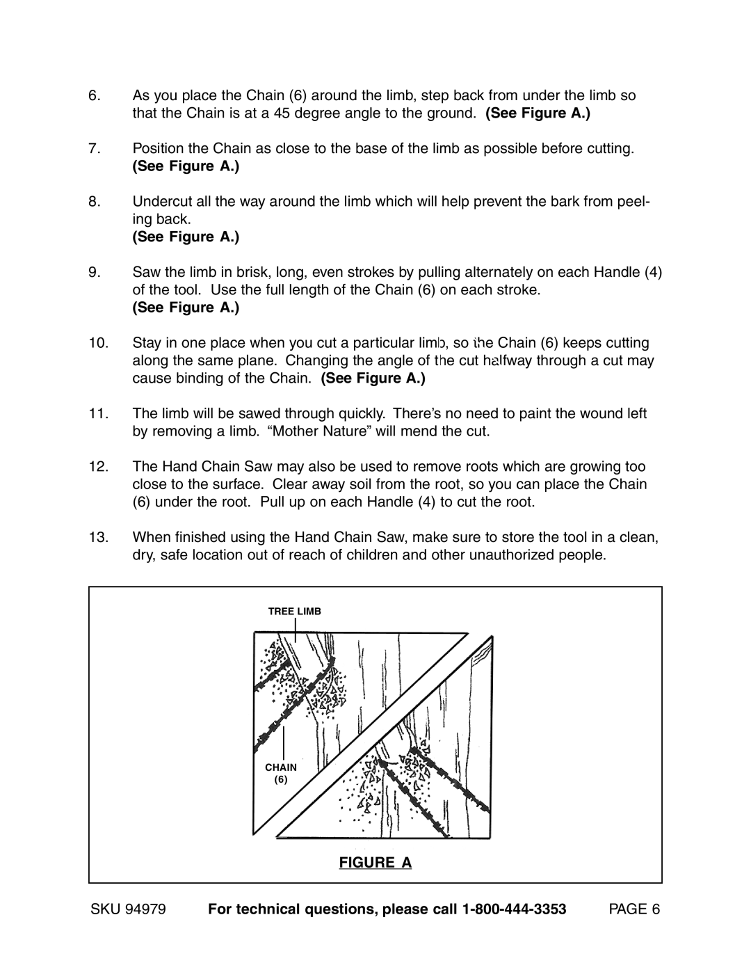 Harbor Freight Tools 94979 manual See Figure a 