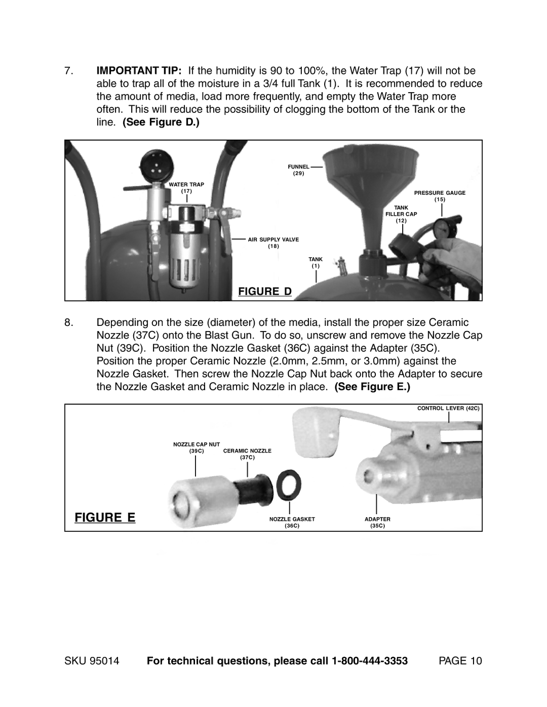 Harbor Freight Tools 95014 operating instructions Figure E 