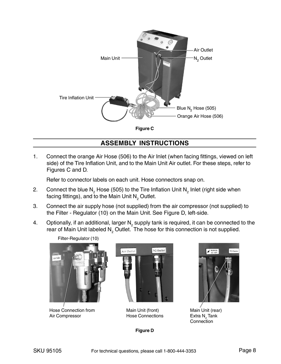 Harbor Freight Tools 95105 manual Assembly Instructions, Figure C 