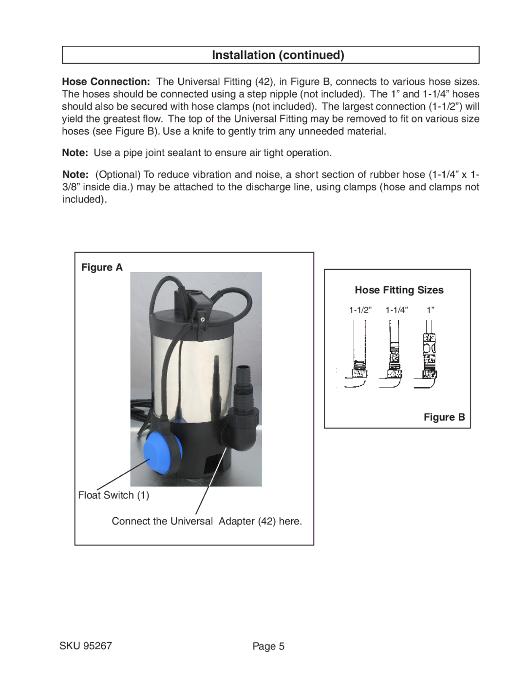 Harbor Freight Tools 95267 manual Figure a 