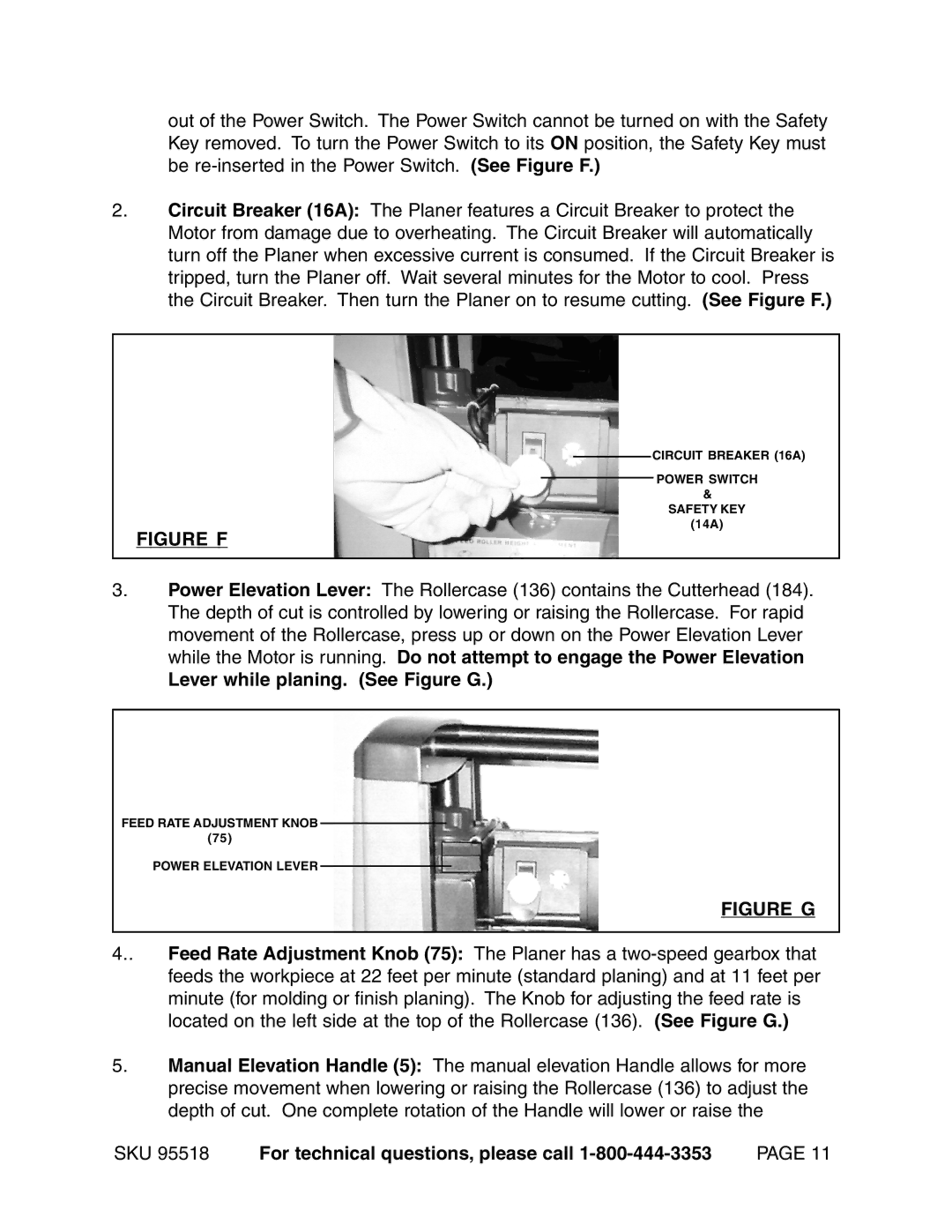 Harbor Freight Tools 95518 operating instructions Figure F 