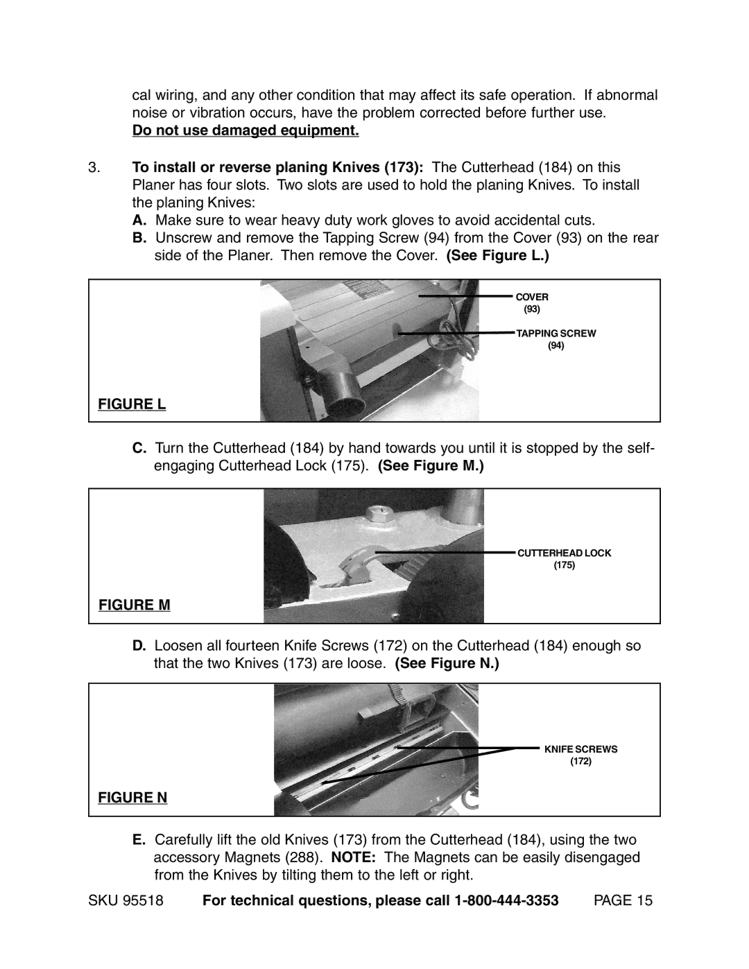 Harbor Freight Tools 95518 operating instructions Figure L 