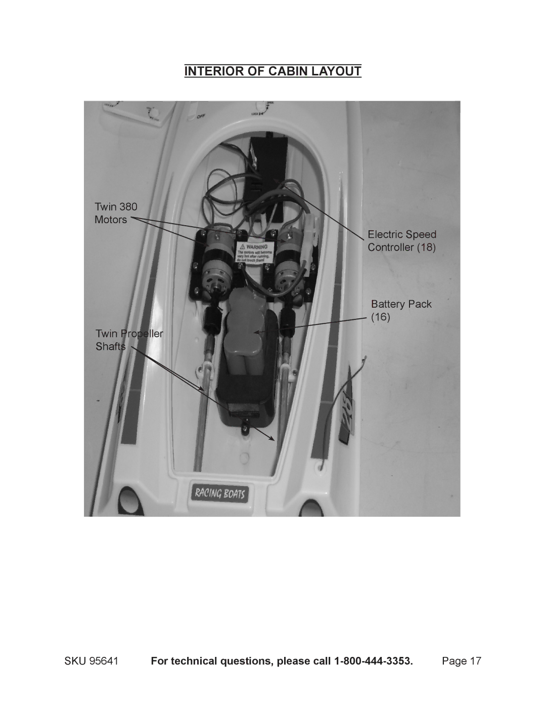 Harbor Freight Tools 95641 manual Interior of Cabin Layout 