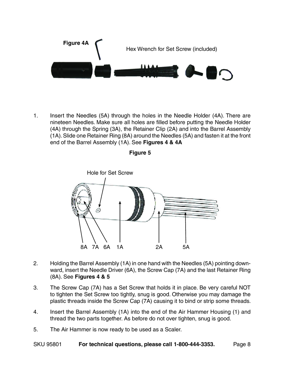 Harbor Freight Tools 95801 manual SKU For technical questions, please call 