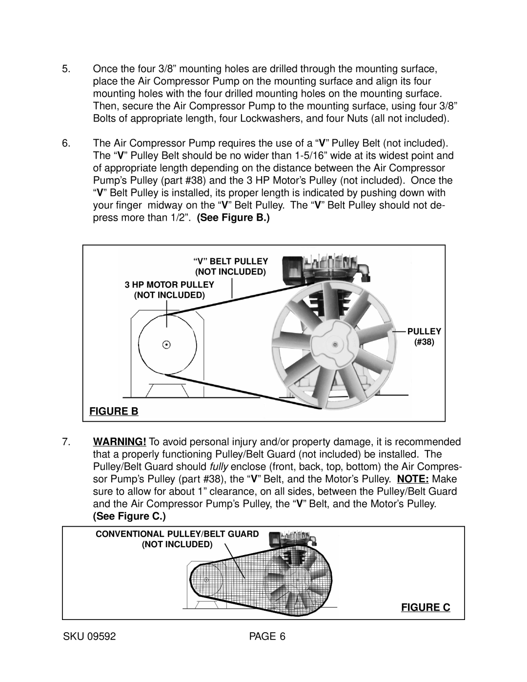 Harbor Freight Tools 9592 operating instructions Figure B, See Figure C 