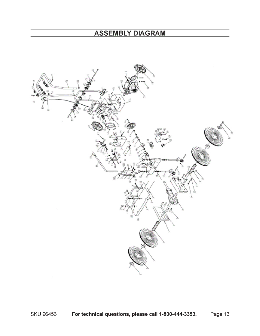 Harbor Freight Tools 96456 manual Assembly Diagram 