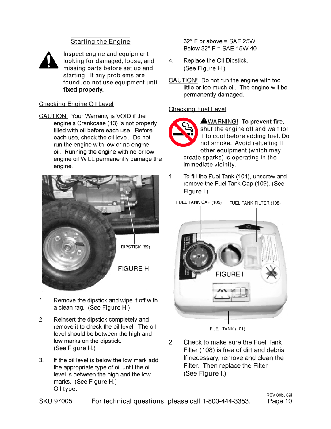 Harbor Freight Tools 97005 manual See Figure H 