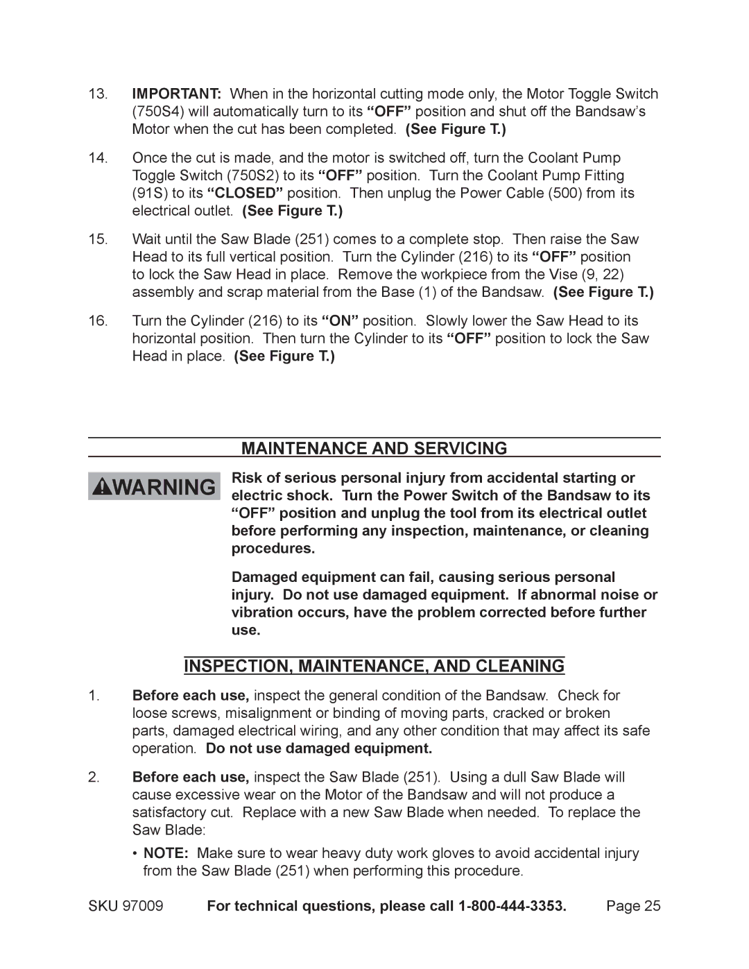 Harbor Freight Tools 97099 operating instructions INSPECTION, MAINTENANCE, and Cleaning 