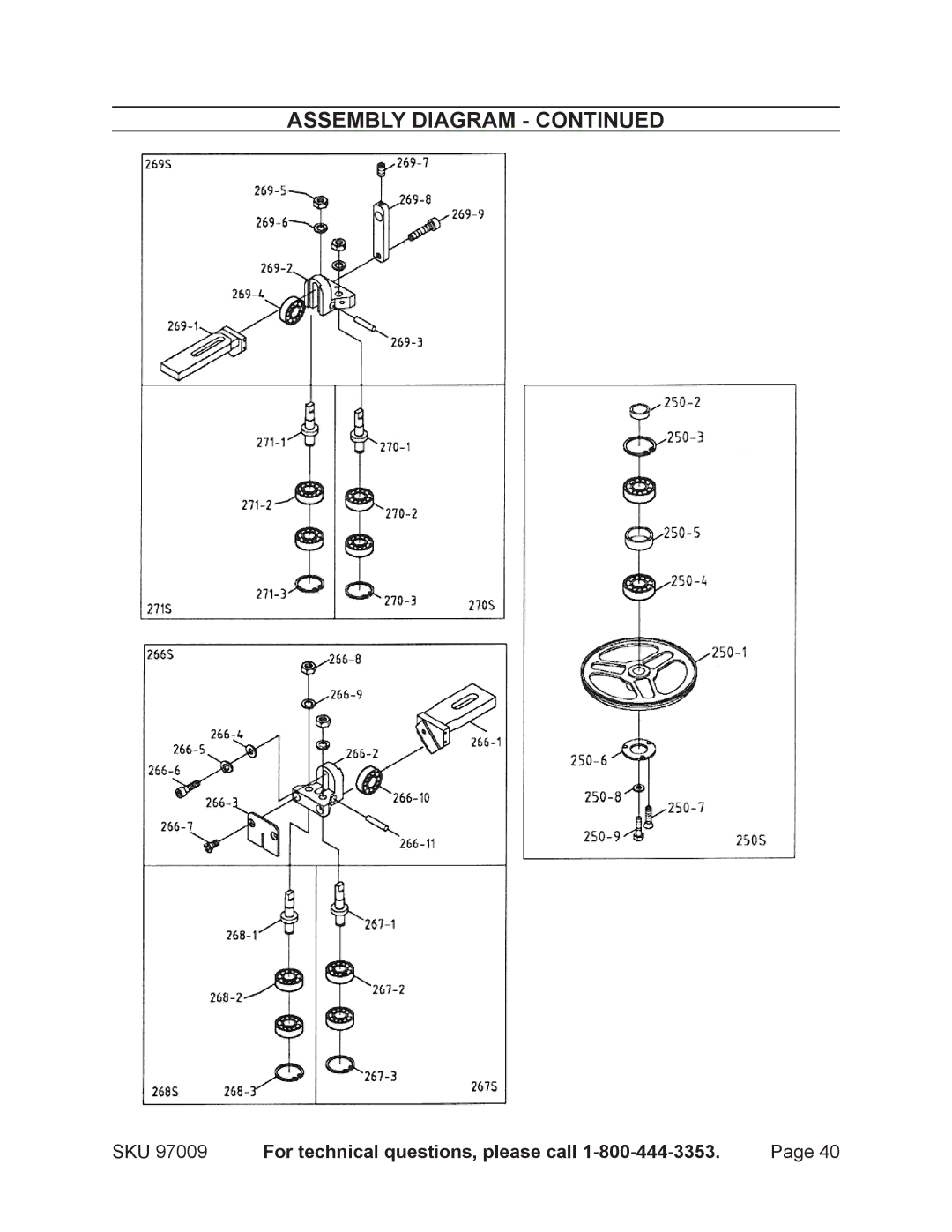 Harbor Freight Tools 97099 operating instructions Assembly Diagram 