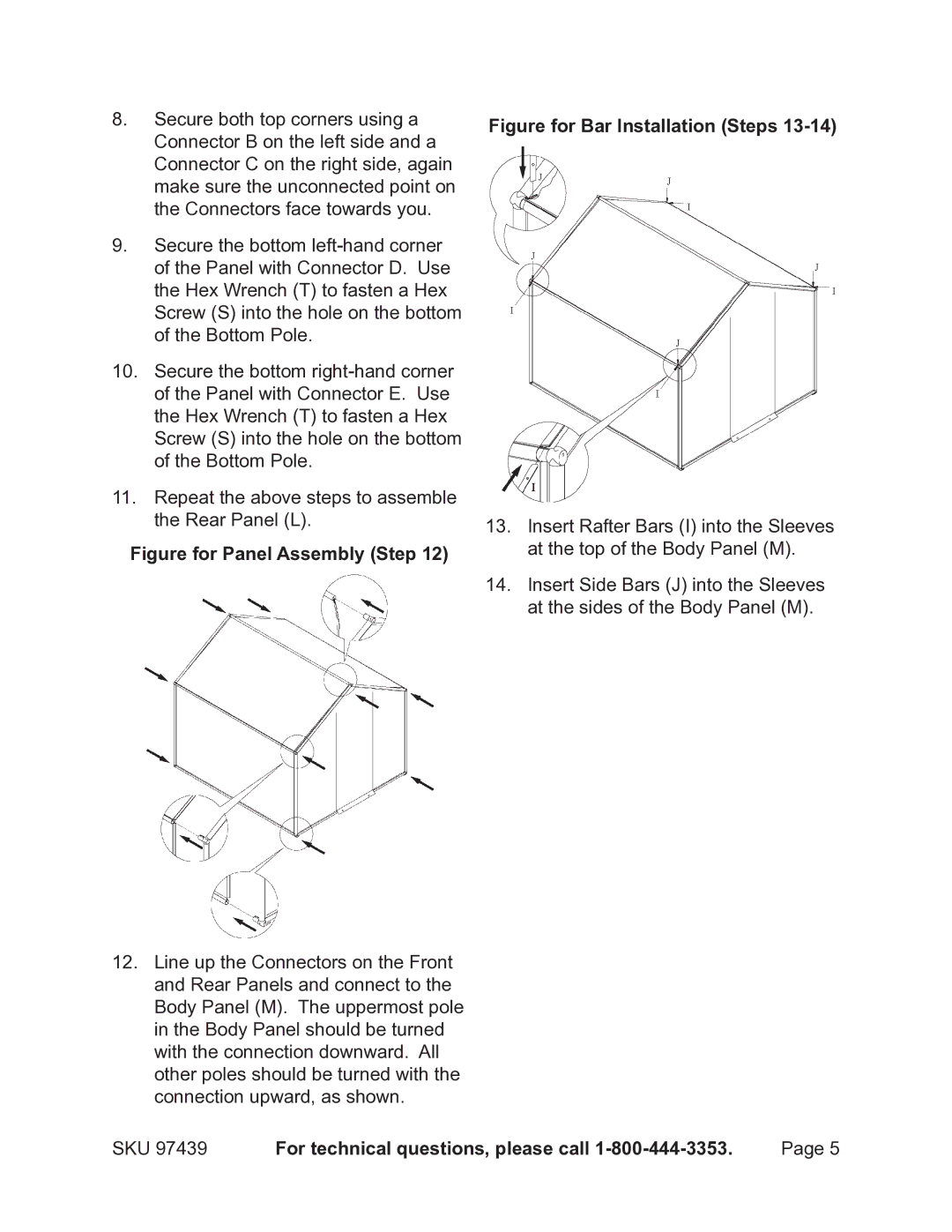 Harbor Freight Tools 97439 manual Figure for Panel Assembly Step 