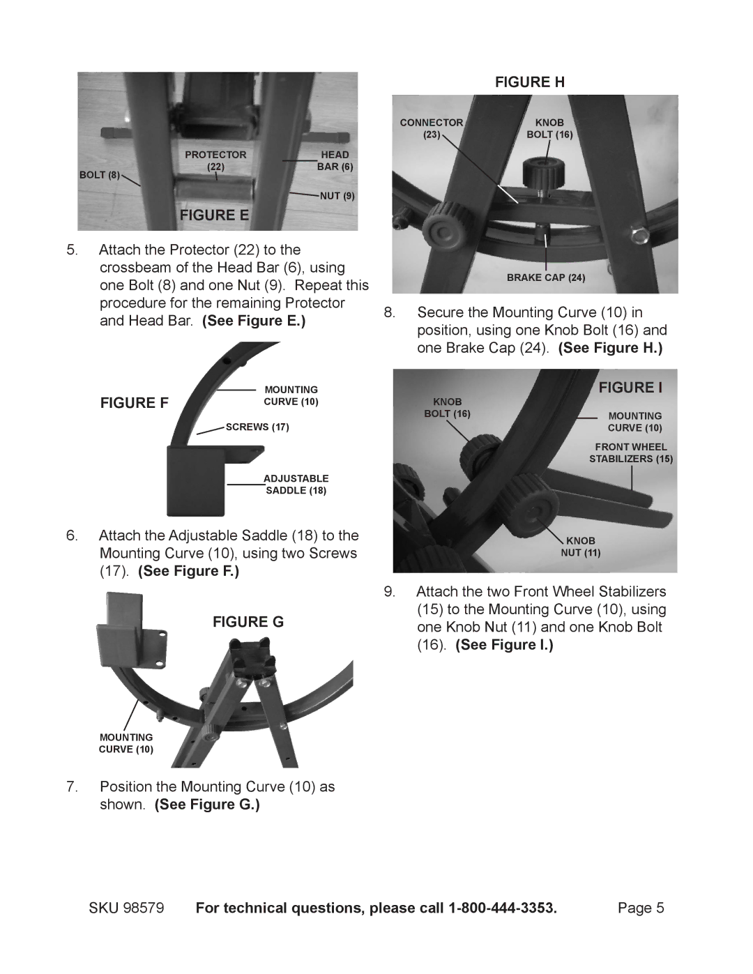 Harbor Freight Tools 98579 operating instructions Figure E, See Figure 