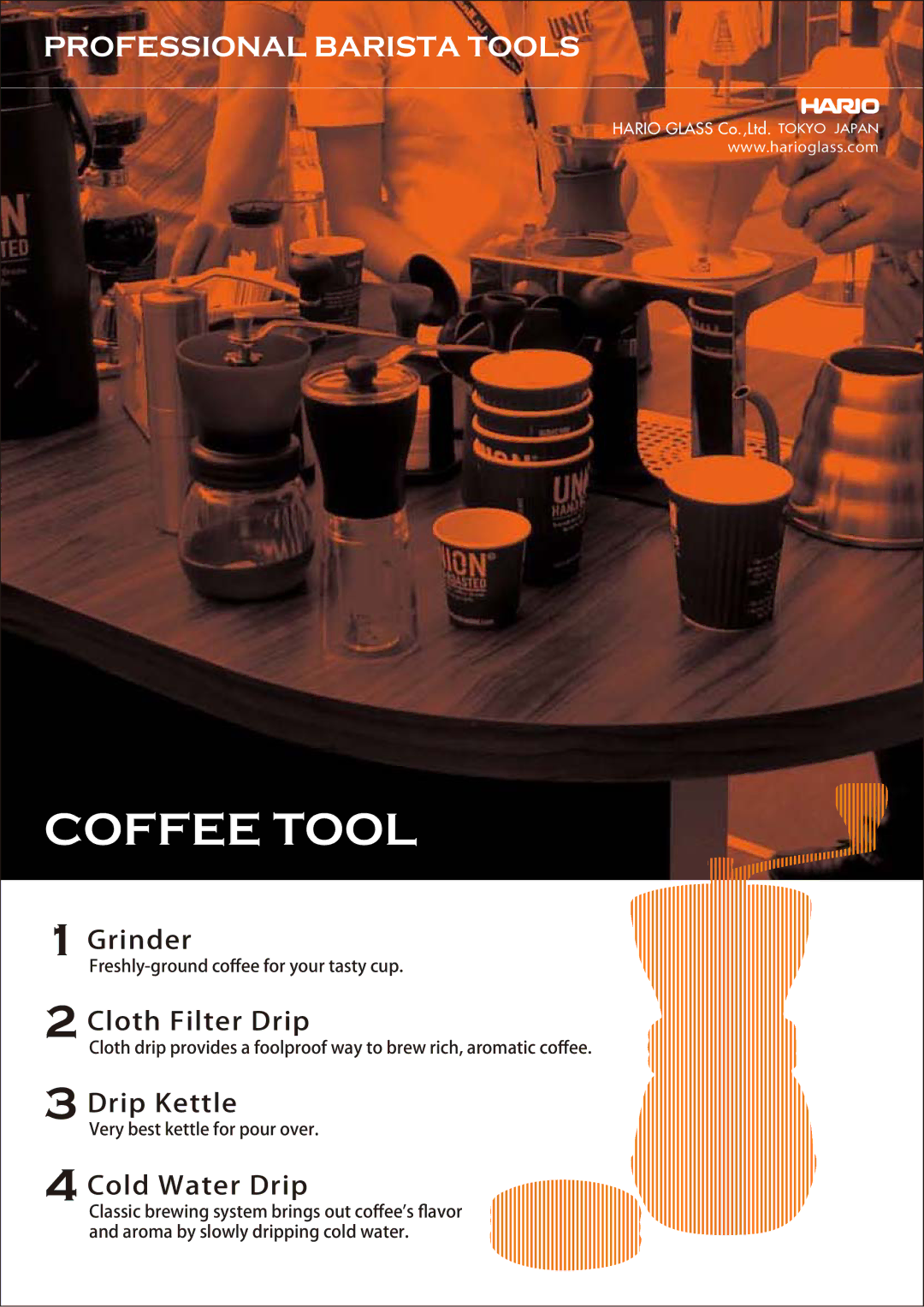 Hario Glass NXA-5, SCA-5, TCA-5 manual Coffee Tool 