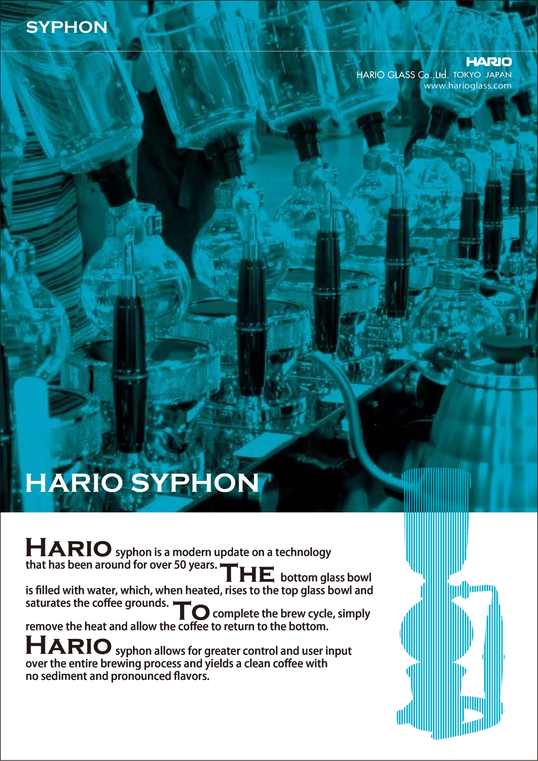 Hario Glass TCA-5, SCA-5, NXA-5 manual Hario Syphon 