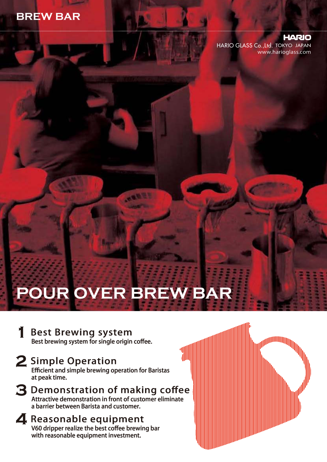 Hario Glass SCA-5, NXA-5, TCA-5 Pour Over Brew Bar, Best Brewing system, Simple Operation, Demonstration of making coﬀee 