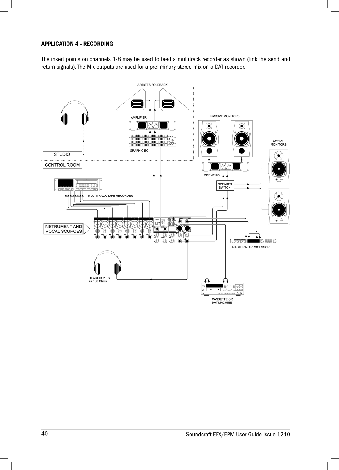 Harman 1210KA manual Application 4 Recording 