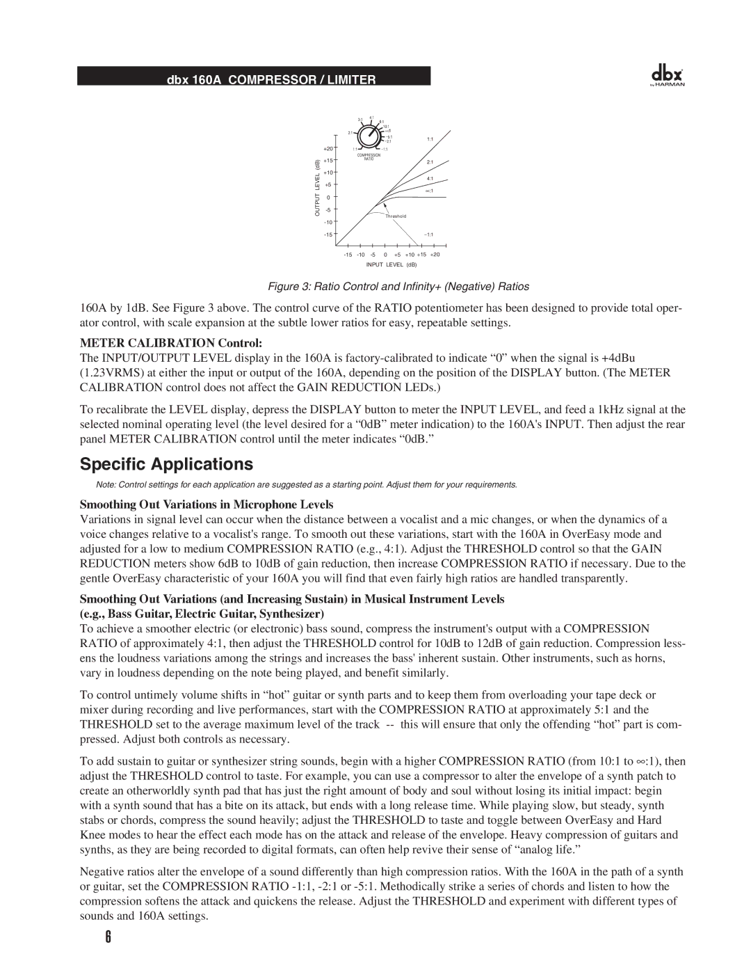 Harman 160A manual Specific Applications, Smoothing Out Variations in Microphone Levels 