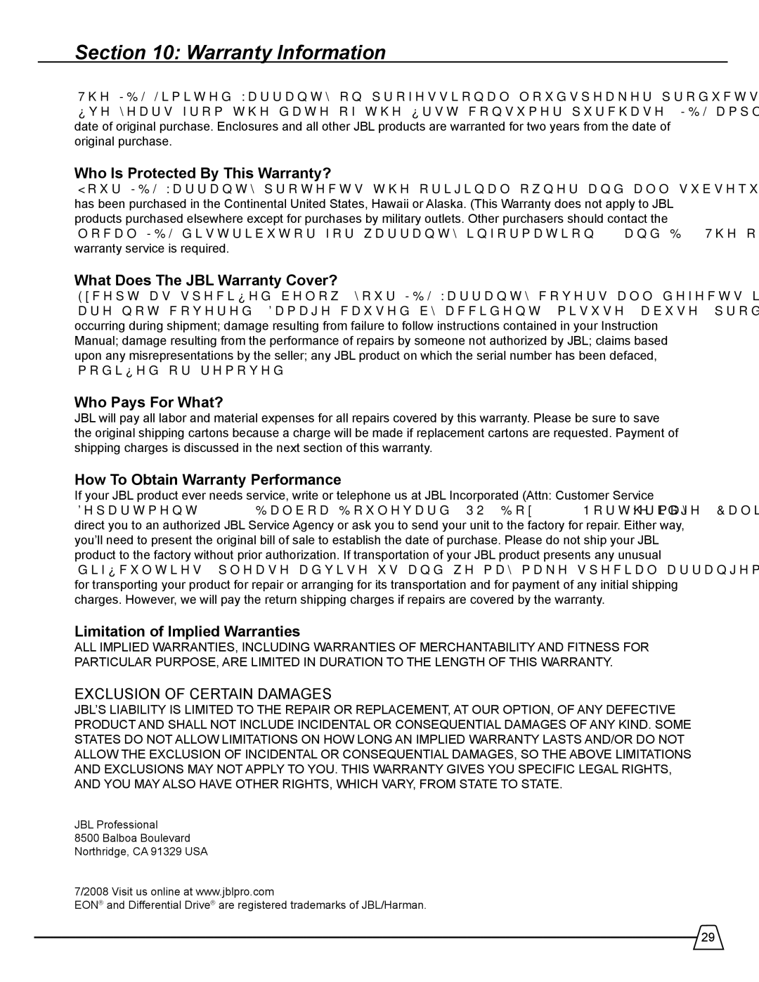 Harman 510 manual Warranty Information, Who Is Protected By This Warranty? 