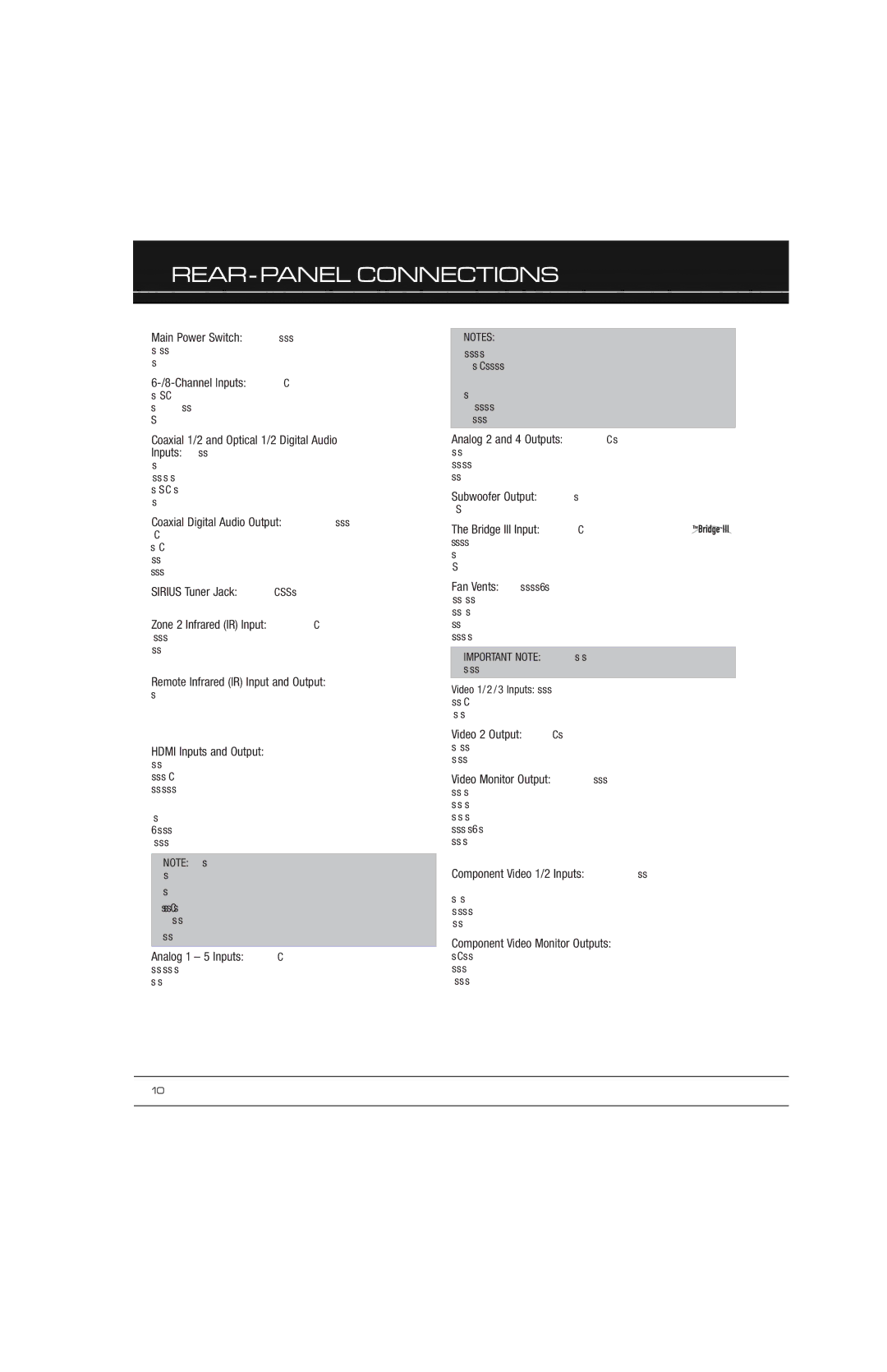 Harman AVR 2600 owner manual REAR-PANEL Connections, Use an HDMI-to-DVI adapter, Always make a separate audio connection 