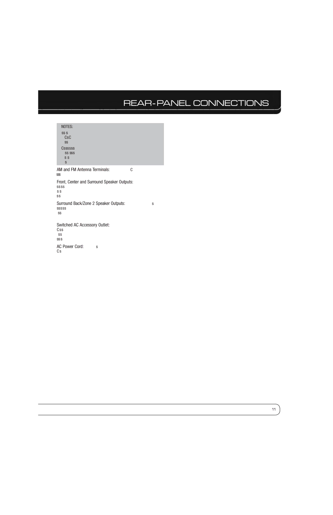 Harman AVR 2600 owner manual AM and FM Antenna Terminals Connect the included 