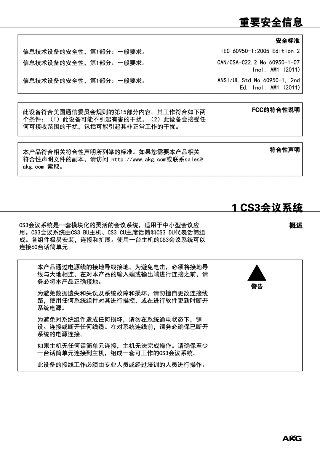 Harman CS3 manual 