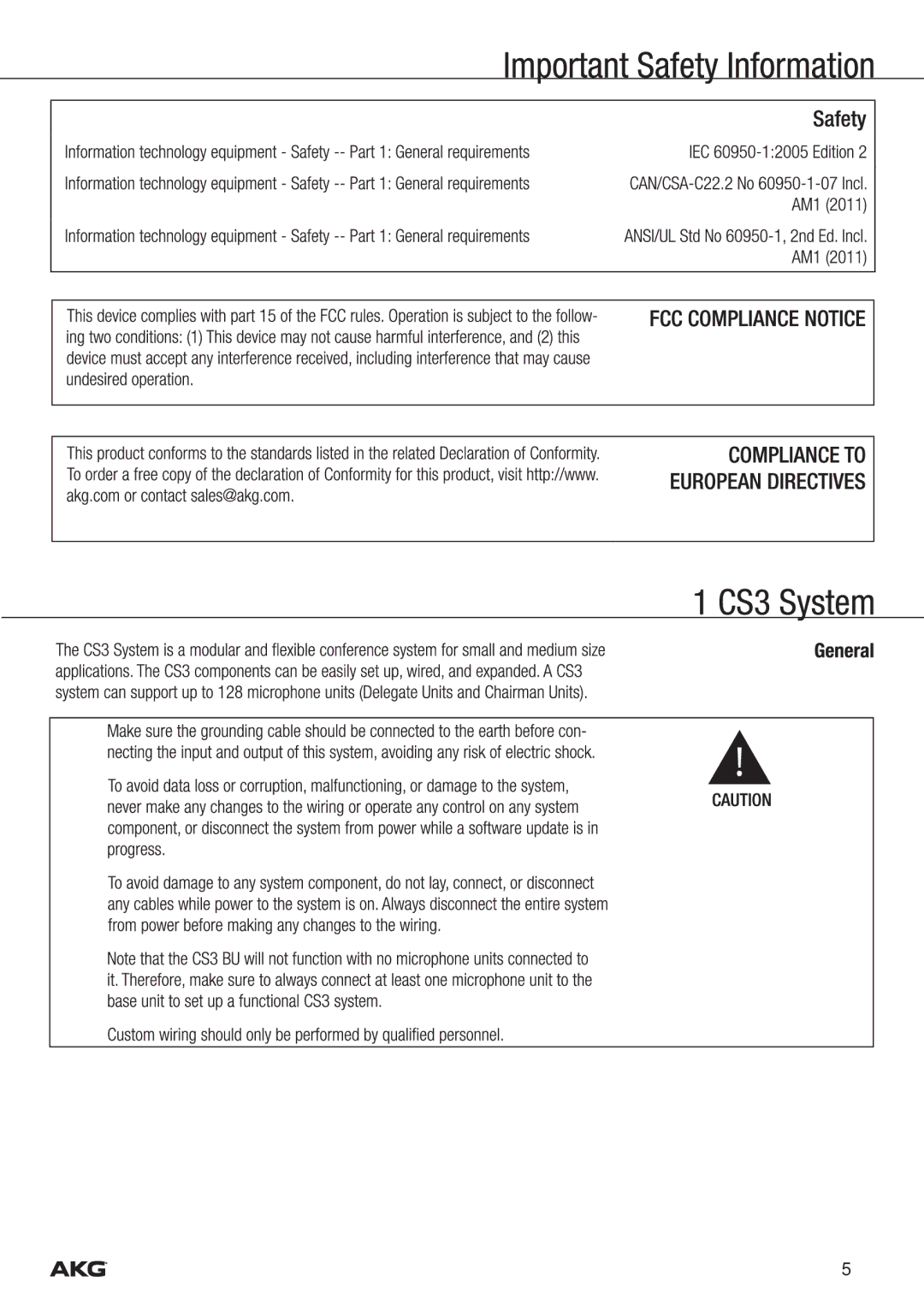 Harman CS3 manual 