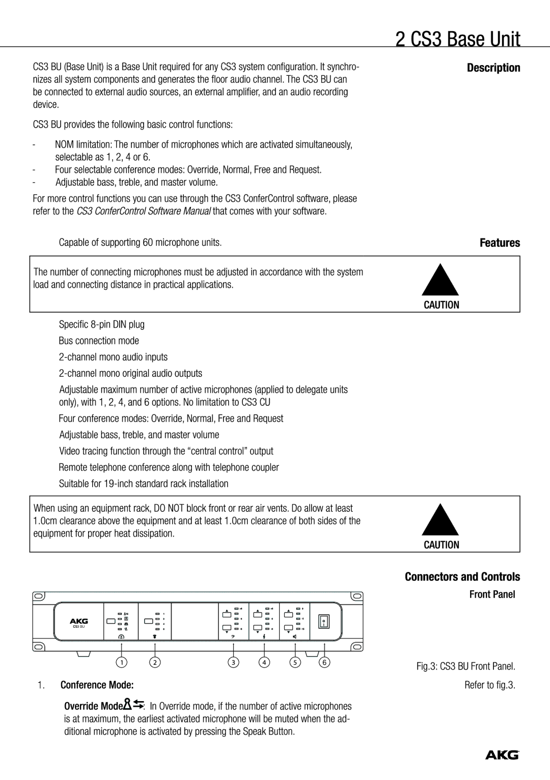 Harman CS3 manual 