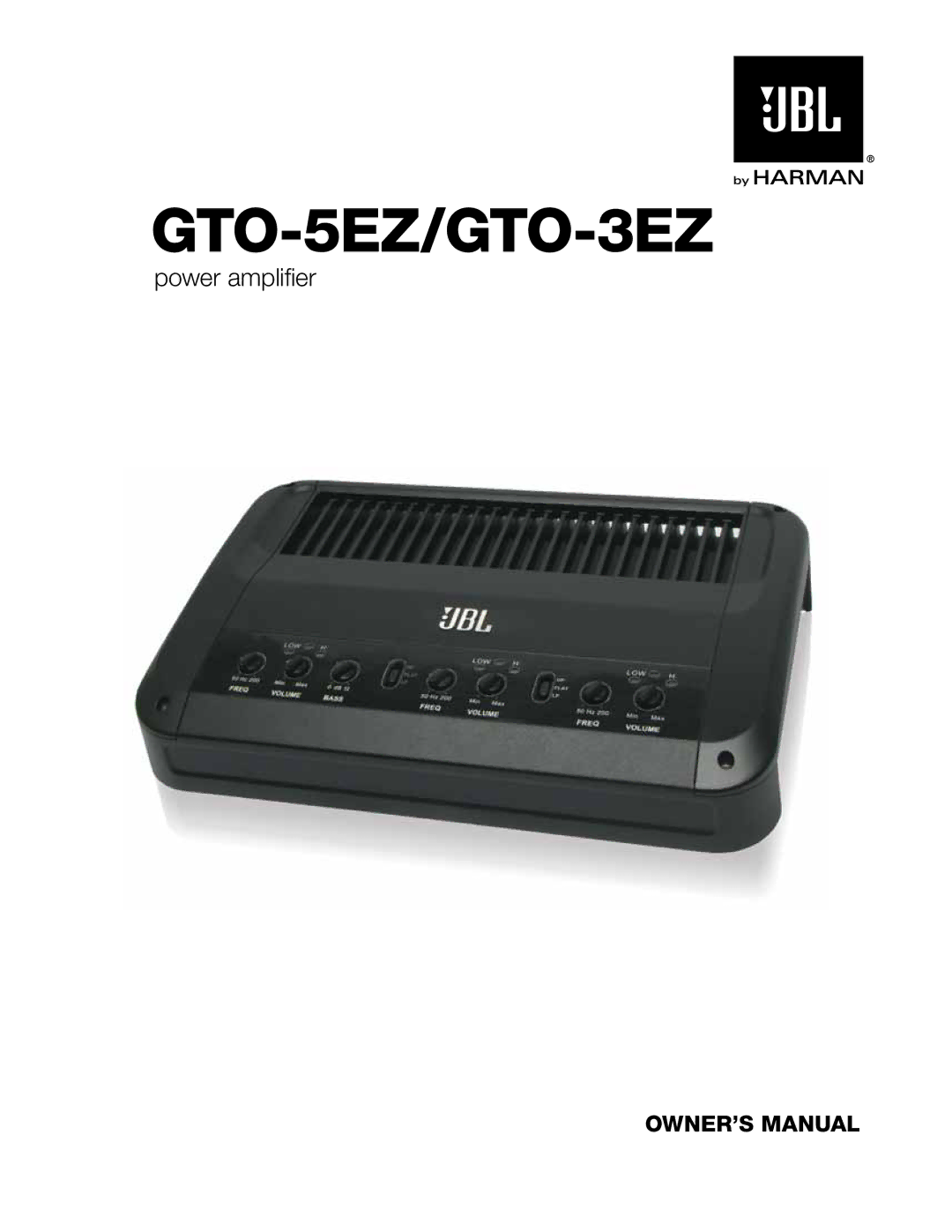 Harman owner manual GTO-5EZ/GTO-3EZ 