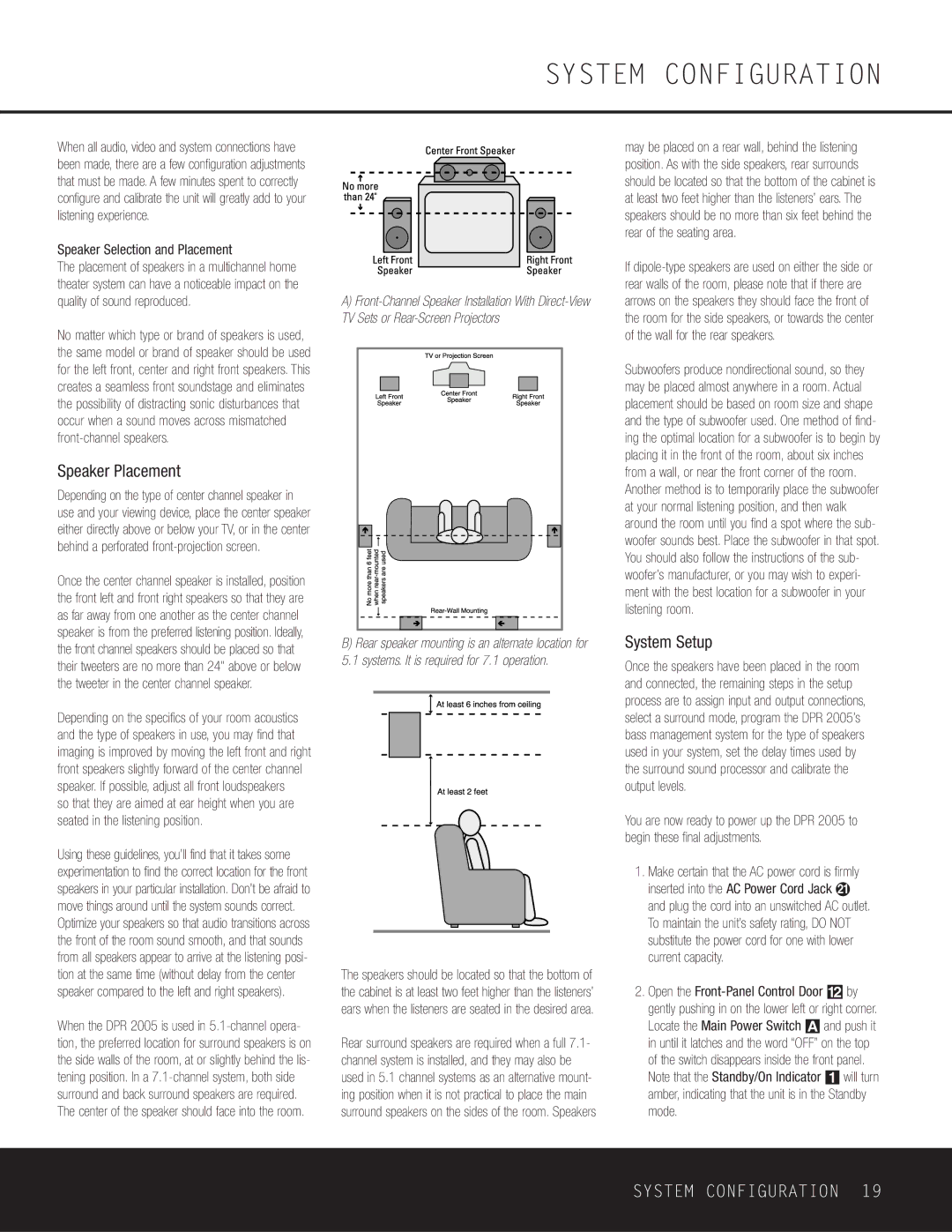 Harman-Kardon Car Stereo System System Configuration, Speaker Placement, System Setup, Speaker Selection and Placement 