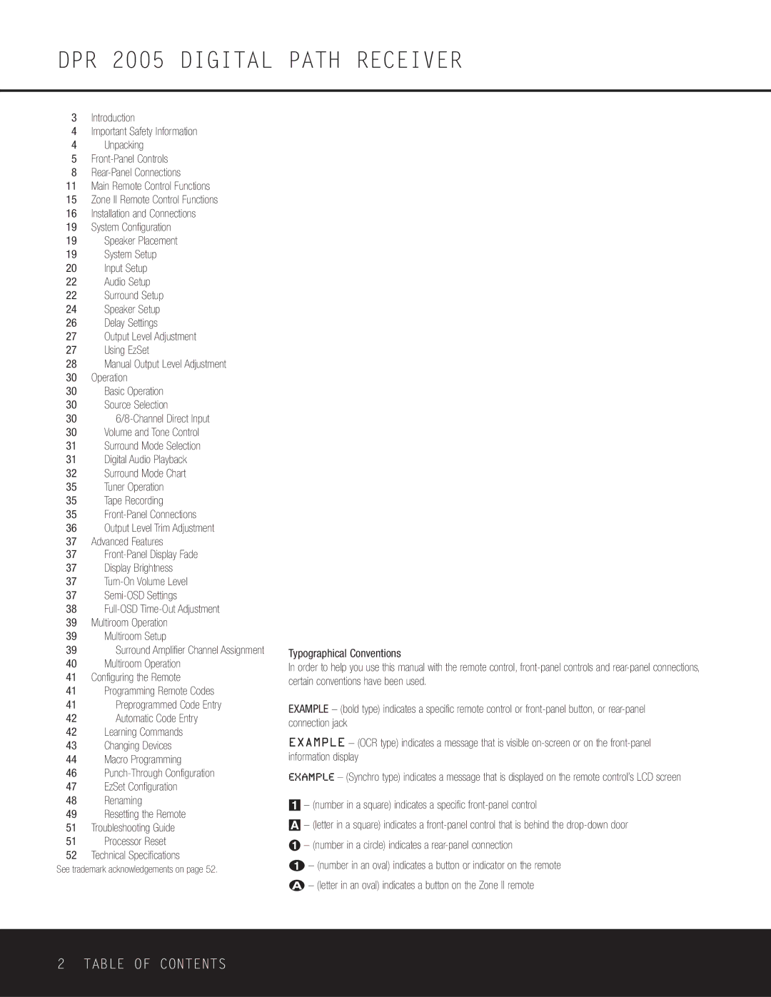 Harman-Kardon 376, Car Stereo System owner manual DPR 2005 Digital Path Receiver, See trademark acknowledgements on 