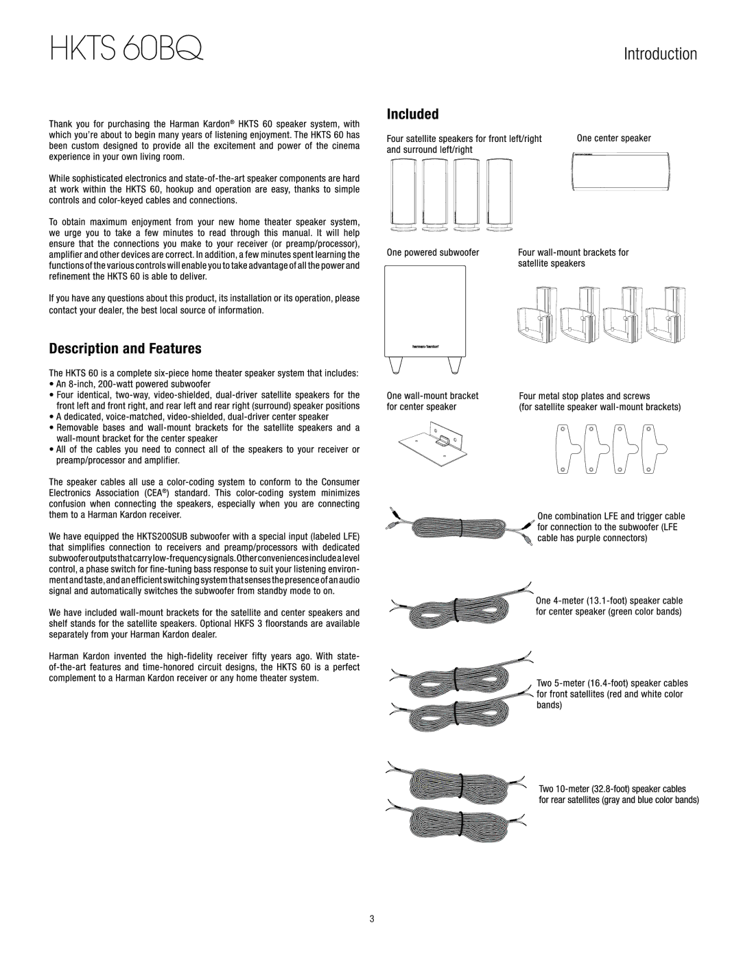 Harman-Kardon 60BQ owner manual 