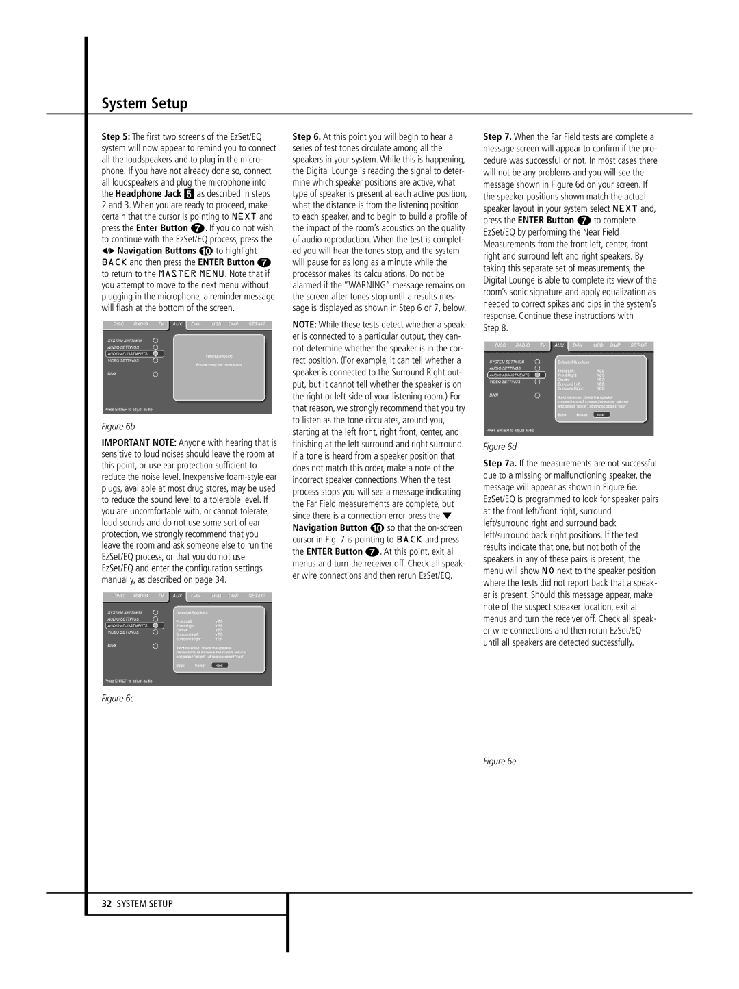 Harman-Kardon 640, 646, 632 owner manual System Setup 