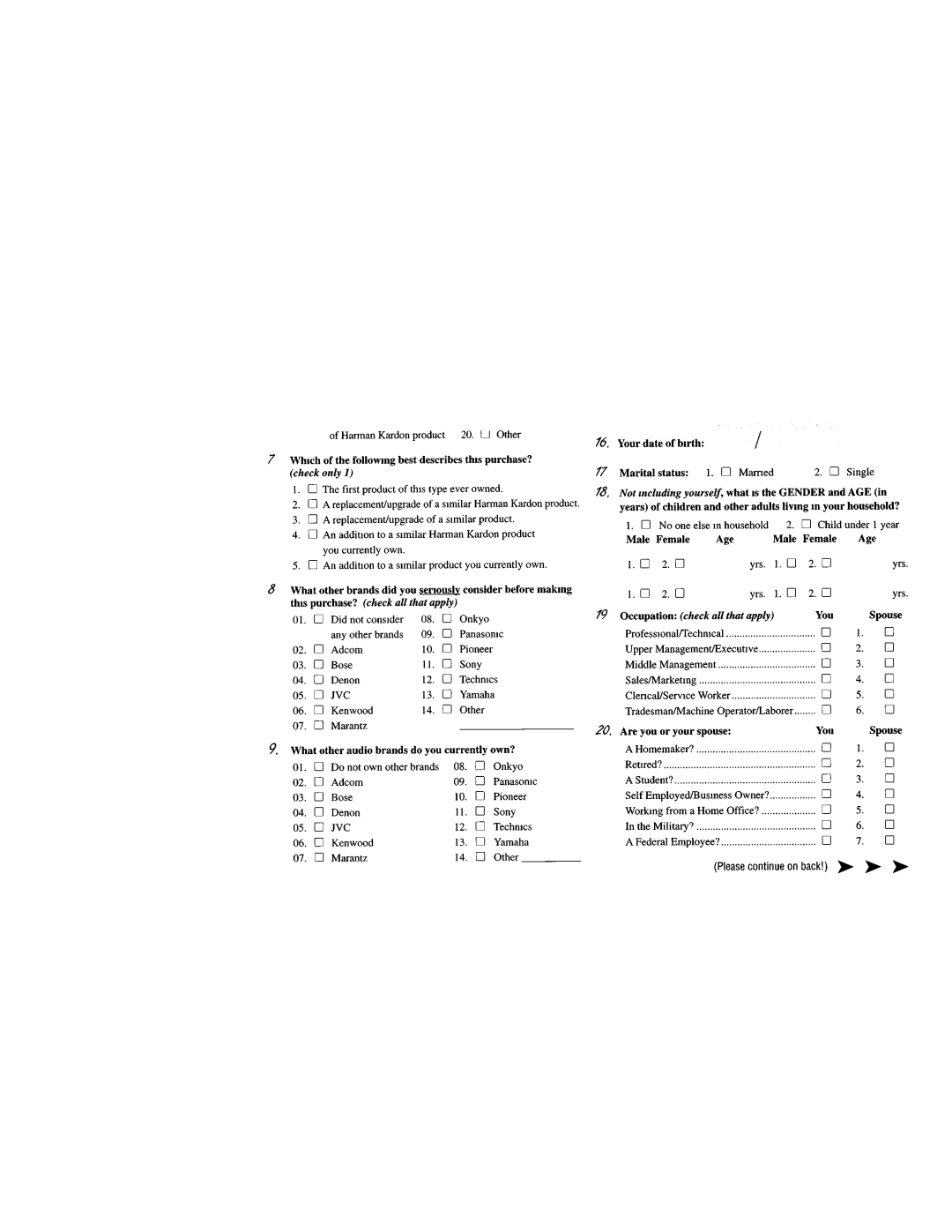 Harman-Kardon AVR 110 owner manual 