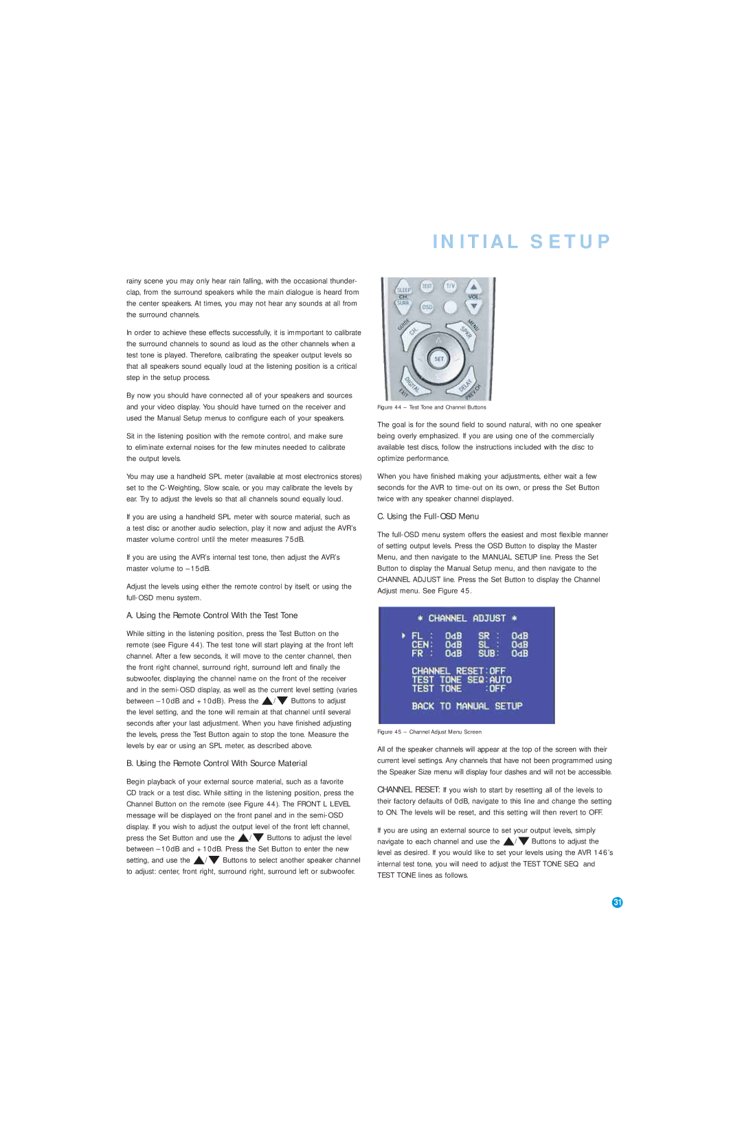 Harman-Kardon AVR 146 owner manual Using the Remote Control With Source Material, Using the Full-OSD Menu 