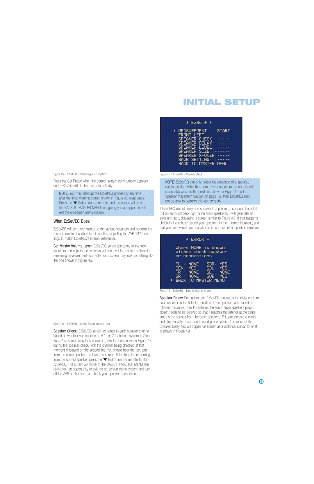 Harman-Kardon AVR 147 owner manual What EzSet/EQ Does, EzSet/EQ Specifying a 7.1 System 