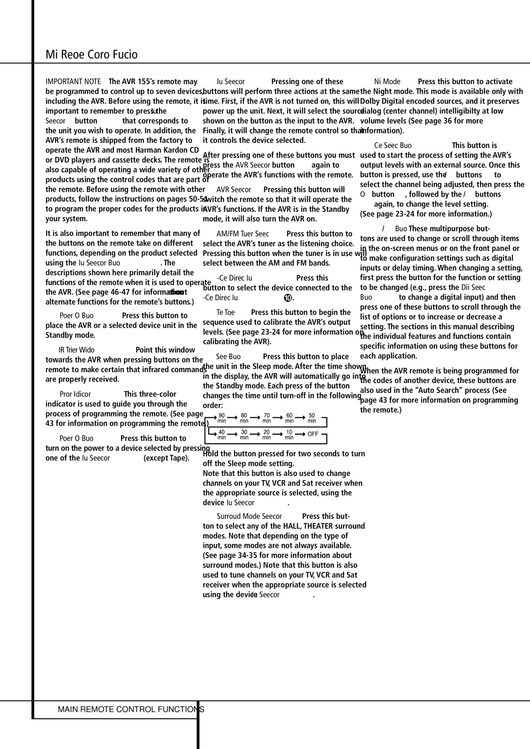 Harman-Kardon AVR 155 owner manual See page 23-24 for more information 