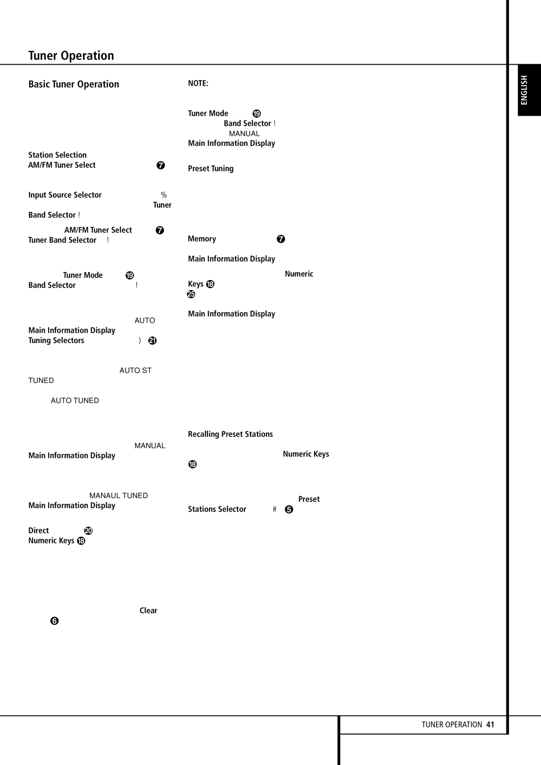 Harman-Kardon AVR 155 owner manual Basic Tuner Operation 