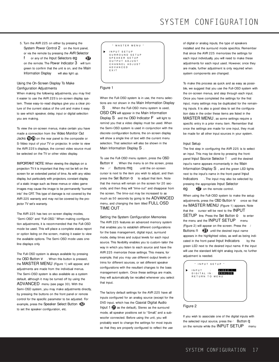 Harman-Kardon AVR 225 owner manual A L O G 