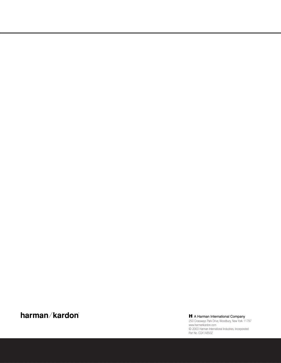 Harman-Kardon AVR 230 owner manual 