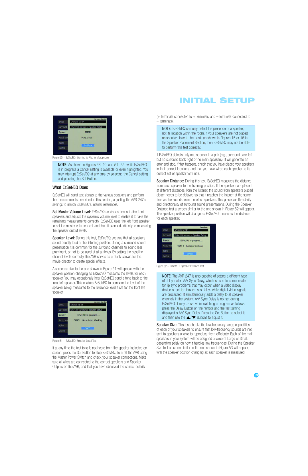 Harman-Kardon AVR 247 owner manual What EzSet/EQ Does, Terminals 